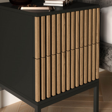 Noptieră Meorati 40 Bedside table negru – Negru - Img 6