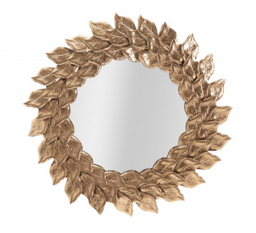 Oglinda decorativa aramie cu rama din metal, ∅ 73 cm, Petal Mauro Ferretti - Img 1