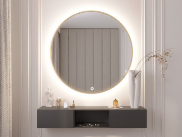 Oglinda iluminata, 60x60x2 cm, Gerbinie A, Eltap - Img 1