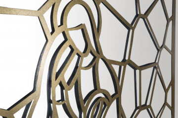 Panou decorativ auriu din metal, 120x2x66 cm, Nativity Mauro Ferretti - Img 4
