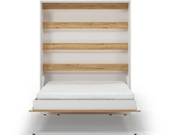 Pat rabatabil Devesto Vertical Wall 160 Artisan Eiche LED, 160x200 cm – Artisan Eiche - Img 4