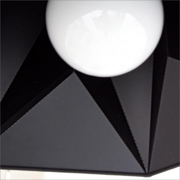 Pendul hexagon, soclu E27, max 40W, negru - Img 3