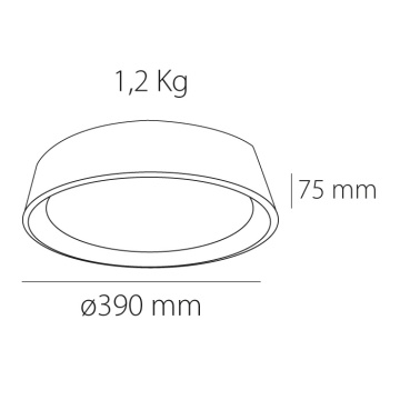 Plafoniera LED 48W, ø390 mm, Alb, Rigel, Kelektron – imagine de catalog suplimentară
