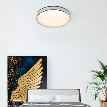 Plafoniera LED Heron, alb, dimabila, cu telecomanda, lumina calda / rece / neutra, Kelektron - Img 3