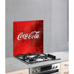 Protectie perete bucatarie Coca-Cola Classic, Wenko, 60 x 70 cm, sticla termorezistenta, rosu - Img 3