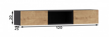 Raft suspendat, 120x20 cm, Lanzzi, Eltap - Img 5
