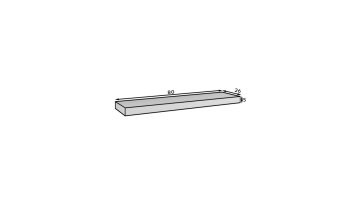 Raft suspendat ANDREA, ADRK Furniture – imagine de ansamblu a produsului