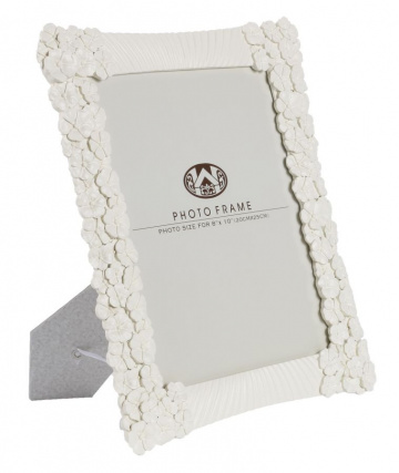 Rama foto alba din sticla si rasina, 27,8 x 2 x 33 cm, Cempalk Mauro Ferreti