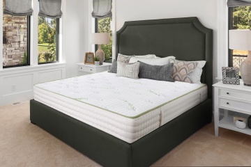 Saltea Ortopedica, Hipoalergenica, Premium Bamboo Memory Latex, 160x190 cm, Arcuri Pocket, 7 Zone de Confort - Img 1