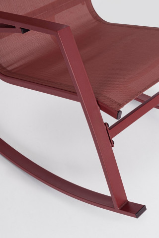 Scaun balansoar pentru gradina rosu bordo din metal si textilena, 60,5 cm, Demid Bizzotto - Img 5