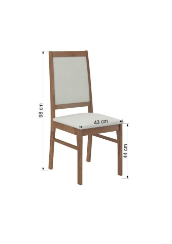 Scaun tapitat. din lemn, K68, ADRK Furniture – cadru suplimentar din prezentarea produsului