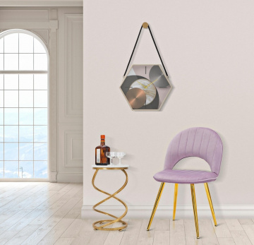 Set 2 scaune dining din metal si catifea, spatar reglabil, 52 x 48 x 78 cm, Flex A Mauro Ferreti - Img 6