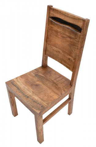 Set 2 scaune dining maro din metal si lemn de acacia, 45 x 45 x 100 cm., Yellowstone Mauro Ferreti - Img 8