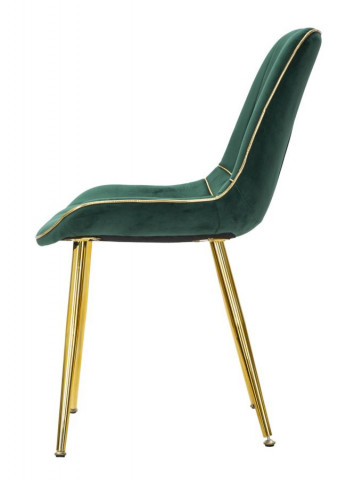 Set 2 scaune dining verzi din catifea si metal, PARIS Mauro Ferretti - Img 3