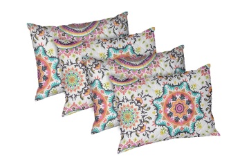 Set 4 perne Kantha, microfibra matlasata Alcam, 50x70 cm - Img 1