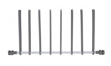 Set bara + suporturi pentru depozitare cizme/ghete, 4 perechi, Wenko, Herkules, 94 x 45 x 6.5 cm, inox/plastic/polipropilena - Img 1