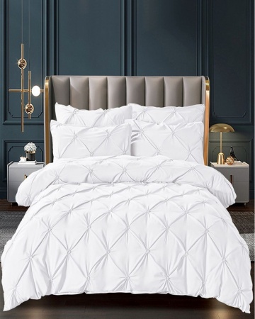 Set Lenjerie de Pat Bumbac Finet Uni, 6 Piese, Pat 2 Persoane, Alb, FNJS-29 – imagine de catalog suplimentară