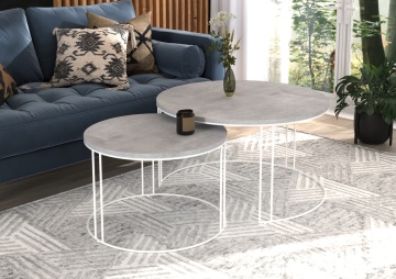 Culoare: Alb / Beton – imagine 306688