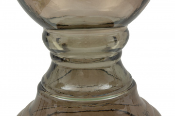 Suport de lumanare maro din sticla reciclata, ø 22 x h75 cm, Brown Mauro Ferreti - Img 2