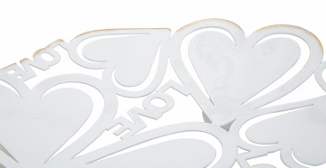 Suport decorativ pentru obiecte, metal, ø 29 x H4 cm, White Heart Mauro Ferreti - Img 2
