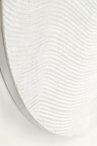 Tablou decorativ alb din lemn de Pin si panza, ∅ 90 cm, Texture Bizzotto - Img 2