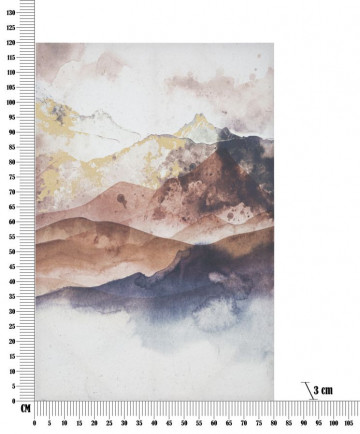 Tablou decorativ multicolor din lemn de Brad si panza, 80x3x120 cm, Mountain Mauro Ferretti - Img 5