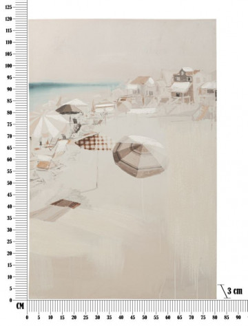 Tablou decorativ multicolor din lemn de Pin si panza, 80x3x120 cm, Beach Mauro Ferretti - Img 6