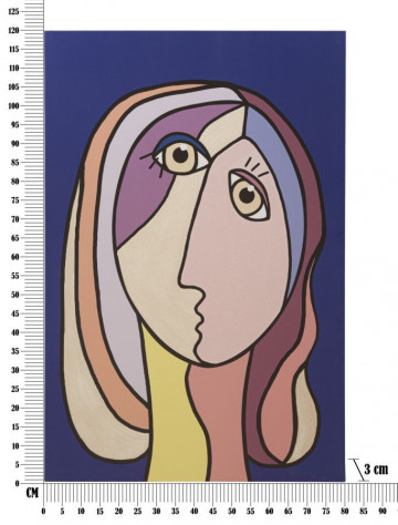 Tablou decorativ multicolor din lemn de Pin si panza, 80x3x120 cm, Double Face-B Mauro Ferretti - Img 6