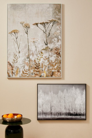 Tablou decorativ multicolor din lemn de Pin si panza, 90x3,2x120 cm, Galeria Flowers Bizzotto - Img 3