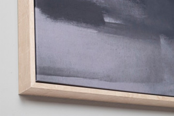 Tablou decorativ negru/gri din MDF si panza, 62,6x4,3x92,6 cm, Bold Abstract Bizzotto - Img 3