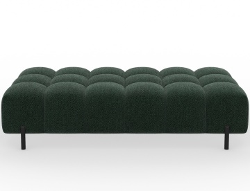 Taburet Tapitat cu Picioare Ferivo, 140x70x40 cm, dark verde velvet – Amore 35 - Img 4