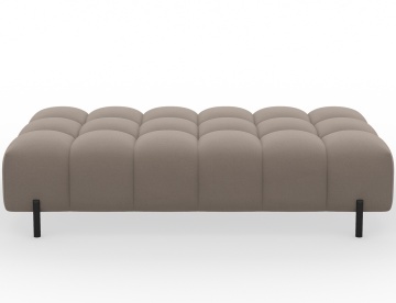 Taburet Tapitat cu Picioare Ferivo, beige plush – Sola 18 - Img 4