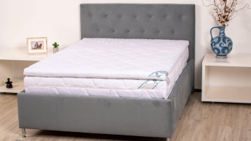 Topper HypoallergenicMed Somnart cu husa microfibra detasabila spalare la 95°C - 140x190xH5 - Img 8