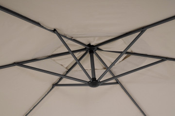 Umbrela de gradina bej din poliester si metal, ∅ 300 cm, Tropea Bizzotto - Img 7
