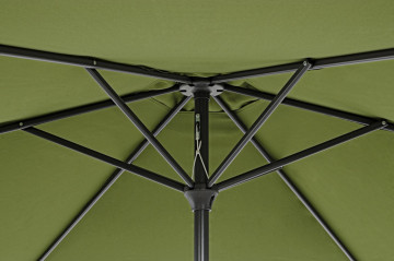 Umbrela de gradina cu brat pivotant verde olive petrol din poliester si metal, ∅ 270 cm, Kalife Bizzotto - Img 6