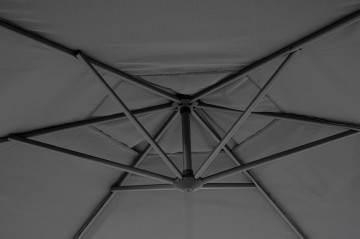 Umbrela de gradina gri antracit din poliester si metal, ∅ 300 cm, Tropea Bizzotto - Img 7