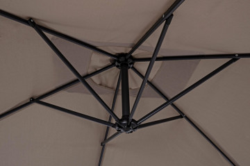 Umbrela de gradina gri taupe din poliester si metal, 300x200 cm, Texas Bizzotto - Img 9