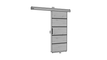 Ușă glisantă montată pe perete MUSCHU – 86x205 cm – Cașmir - Img 3