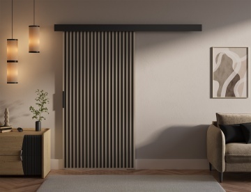 Ușă glisantă Perion – 106x1.6x205 cm – Cașmir / Negru - Img 3