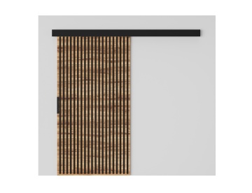 Ușă glisantă Perion – 106x1.6x205 cm – Stejar Wotan / Negru