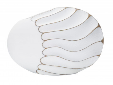 Vaza alb antichizat din polirasina, 34x11,5x24,5 cm, Lines Mauro Ferretti