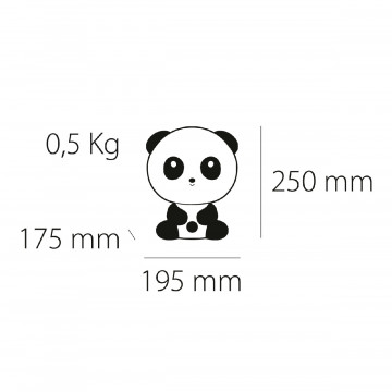 Veioza pentru copii Cute Pet Panda 1, 1x E14 / 7W / 12V, alb / negru, Kelektron - Img 2