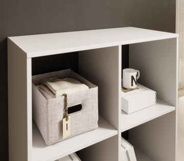 Bibliotecă, 80x80 cm, Lenti, ADRK Furniture – prezentare comercială suplimentară