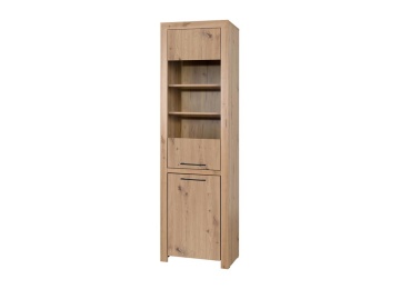 Bufet high JANEZ – 58x40x200 cm – Stejar Artisan / Negru - Img 4
