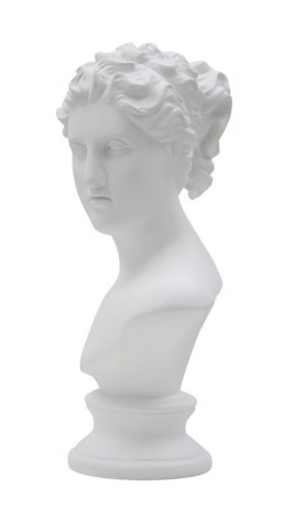 Bust decorativ alb din polirasina, 21,5x14,5x34 cm, Roman Woman Mauro Ferretti - Img 2