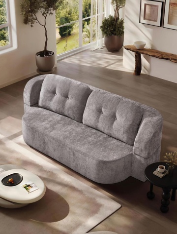 Canapea extensibilă gri din spumă cu memorie 200x100x70 cm