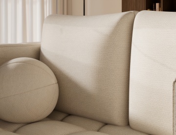 Canapea Kastol , alb chenille extensibil, 137x71x74 cm – Soreli 01 - Img 9