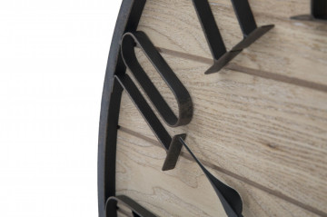 Ceas decorativ din metal si MDF, ø 60 cm, Wood Mauro Ferreti - Img 3
