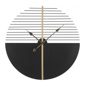 Ceas decorativ negru/alb din metal, ∅ 60 cm, Glam Stick Mauro Ferretti - Img 1