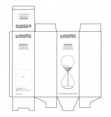Clepsidră KRONOS, maro transparent, înălțime 38.3 cm, Bizzotto - Img 2